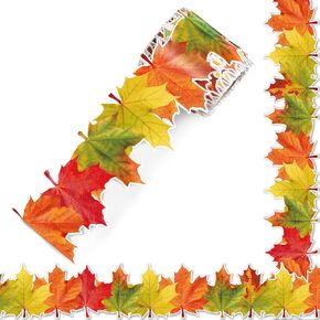 32.8ft Autumn Maple Leaf Border Fall Bulletin Board Border Thanksgiving Fall Bulletin Board Trim Thanksgiving Bulletin Border for Office Classroom Wall Chalkboard Whiteboard Party Decor