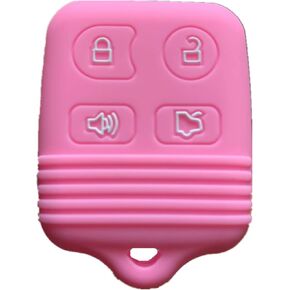 Rpkey Silicone Keyless Entry Remote Control Key Fob Cover Case protector Replacement Fit For Ford Mustang Edge Escape Expedition Explorer Focus Escort Lincoln Mercury CWTWB1U331 GQ43VT11T (Pink)