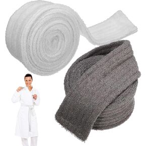VALICLUD 2 Pcs Robe Belt Replacement Terry Cotton Hotel Bathrobe Belt One Size for Bathrobe Belt Replacement, 67in x 2in