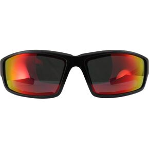 Global Vision Sly Sport Padded Riding Sunglasses Black with G-Tech Red Mirror Lens