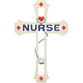 Top Brass Nurses Wall Cross - Spiritual Nurse Gift