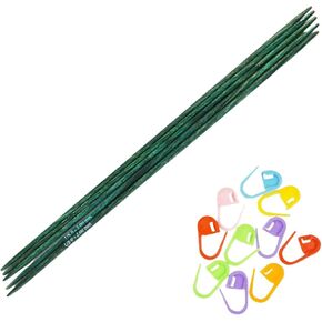 إبر الحياكة KnitPro Dreamz DPN مزدوجة المدببة 8 بوصة، مقاس 6 (20 سم، 4.00 مم) حزمة مع 10 علامات غرز من Artsiga Crafts