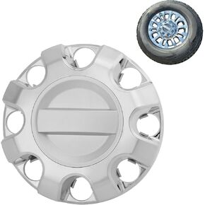 Front & Rear Chrome Wheel Center Hub Cap Compatible with Ford F-250 F-350 Super Duty 2017-2024 Replace# HC3Z-1130-E HC3Z1130E