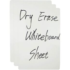 Whiteboard Sheet Dry Erase Whiteboard Sheet Removable Sticker White Board Adhesive Free Sticker,7.8x11.8inch,3 Sheets
