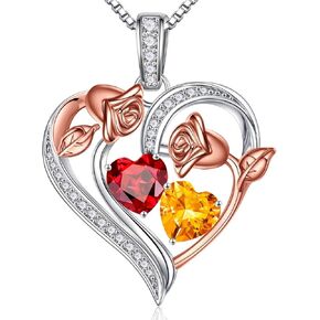 Iefil Wife Christmas Gift Ideas - Wife Christmas Necklace, Anniversary Wife Gifts, Birthday Gifts for Wife,Wife Jewelry Gifts, 925 Sterling Silver Necklace