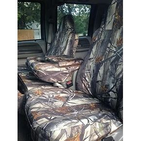 Durafit Seat Covers, 2002-2010 Ford F250-F550, 40/20/40 Front Split Bench with Molded Headrests and Opening Center Console High Back Seat Covers, Choose Your Camo in Endura Fabric (XD3)