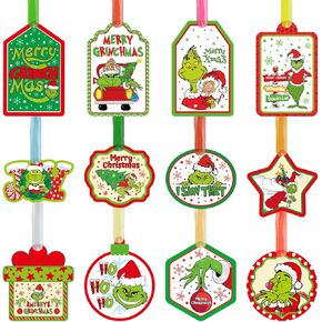 108 Count Christmas Gift Tags Christmas Tags Paper Gift Tags Holiday Hang Name Tags Label with String for DIY Xmas Present Party Décor