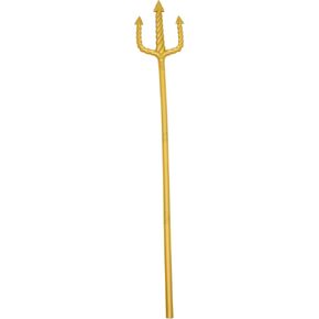 Golden Trident Costume, Devil Pitchfork Spear Halloween Costume Accessory Poseidon Demon Ornament for Cosplay Party