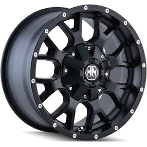 MAYHEM WARRIOR Matte Black Wheel (17 x 7.5 inches /5 x 108 mm, 40 mm Offset)
