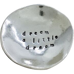 Basic Spirit Dream a Little Dream Pewter Jewelry Trinket Dish Bowl
