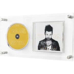 Acrylic CD Frame Display Case,Signed CD Display Frame,13.7" x 7.3" CD Display Case for Discs and CD Box,CD Wall Display for Home Decoration (Clear)