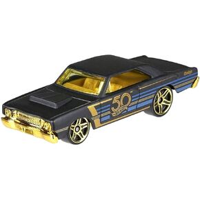 Hot Wheels 2018 50th Anniversary Black & Gold Series 1/64 Scale Diecast Model Car ('64 Impala 5/6)