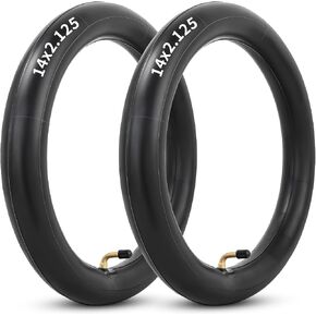 Heavy Duty 14 x 2.125 Inner Tube Thicker 40% 14 Inch Electric bikeTubes with Angled Valve Stem for Replacement Electric Scooters and E-Bike Tire Tube 2 Packs