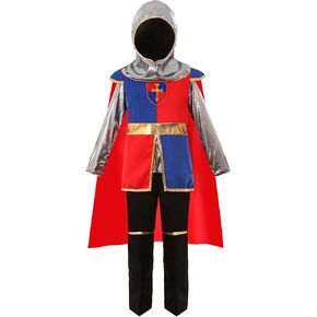 Kids Medieval Knight Costume for Boys Halloween Party Dress Up