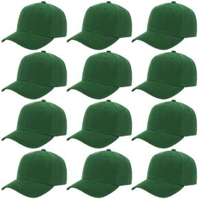 Plain Baseball Caps,Lot 12 PC Adjustable Size Unisex Blank Design Baseball Caps in Kuwait