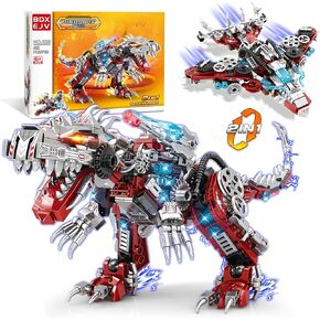 STEM 2 in1 Dinosaurs Building Kits 422PCS, Compatible with Lego Dinosaurs Bricks, Toys for Kids Age 6-10 Year Old, Educational Building Sets Best Gifts for Boy 6-10
