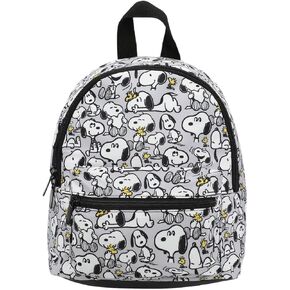 Peanuts Snoopy & Woodstock All-Over Print 10.6" Gray Mini Backpack