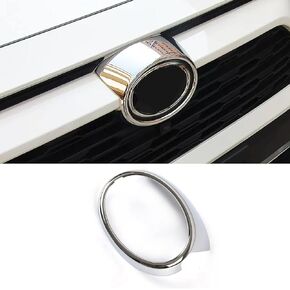 Car Accessories Fit For Toyota RAV4 2019-2022 2023 2024 Exterior Front Mesh Grille Logo Frame Cover Trim (Glossy Chrome Style) ABS 1 PC