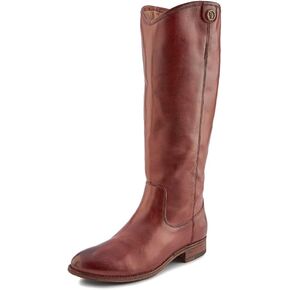 Frye Melissa Button Lug Equestrian-Inspired Tall Boots for Women Made from Hard-Wearing Vintage Leather with Antique Silver Hardware and Leather Outsole – 15 ¼" Shaft Heigt