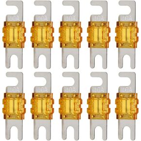 ZOOKOTO 10 Pack MANL ANL Fuse 20A 30A 40A 50A 60A 80A 100A 150A Mini ANL Fuse Silver (40A) in Kuwait