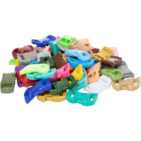 Paracord Planet Contoured Side Release 3/8 Inch Buckle Packs – Assorted Colors – Counts of 50, 75, 100, 125, and 200 Pieces