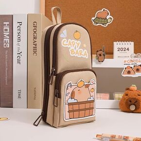 Big Capicacity Kapibara Capybara Cartoon Pencil Case Cute Aesthetic Pen Holder Pencil Pouch Box Pen case (version2)