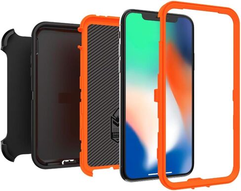 OtterBox iPhone Xs AND iPhone X Defender Series Case - BLACK, rugged & durable, with port protection, includes holster clip kickstand in Saudi Arabia