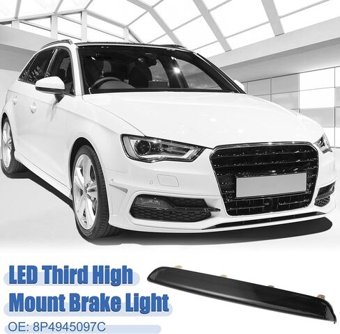 X AUTOHAUX High Level Third Rear Brake Stop Light 8P4945097C for Audi A3 2.0L A/T Quattro Base Hatchback 2009-2013 Black in Saudi Arabia