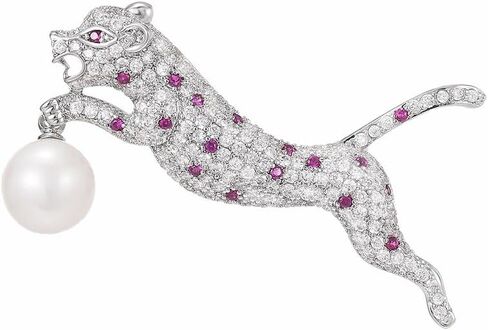 Animal Brooch Pin Gold-Plated Enamel Pearl Crystal Lapel Pins ButterflyJewelry Gifts for Women Ladies in Saudi Arabia