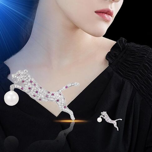 Animal Brooch Pin Gold-Plated Enamel Pearl Crystal Lapel Pins ButterflyJewelry Gifts for Women Ladies in Saudi Arabia