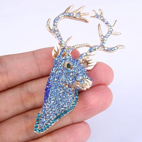 EVER FAITH Reindeer Austrian Crystal Brooch Pin in Saudi Arabia