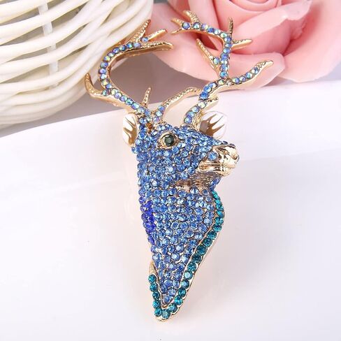 EVER FAITH Reindeer Austrian Crystal Brooch Pin in Saudi Arabia