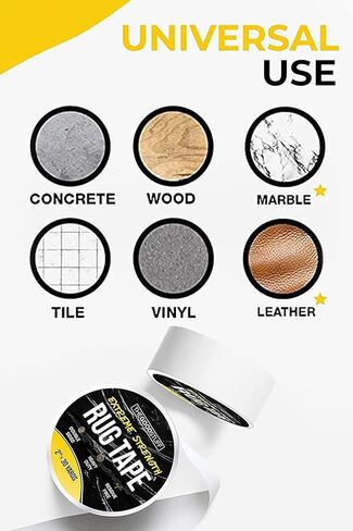 شريط سجاد مزدوج الجوانب عالي التحمل [2 بوصة × 100 ياردة] مقبض وسادة سجاد للأرضيات الصلبة والفينيل وسجاد المنطقة والبلاط والخرسانة، شريط سجاد عالي التحمل على الوجهين، شريط سجاد قوي مزدوج الجوانب in Kuwait