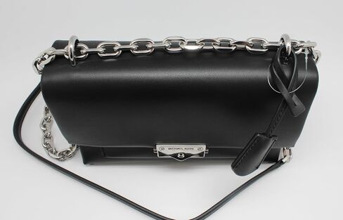 Michael Kors Cece Medium Faux Leather Shoulder Bag IN BLACK in Saudi Arabia