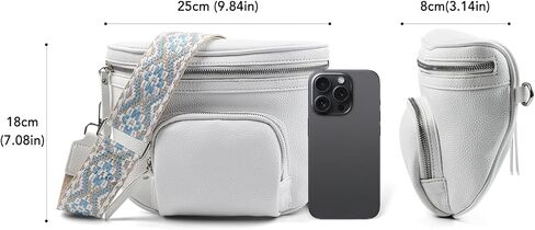 letech+ Crossbody Bags for Women Vegan Leather Purses Small Shoulder Handbags with Wide Strap,Waist Bag Travel Belt Bags for Women Men (Naked) in Saudi Arabia