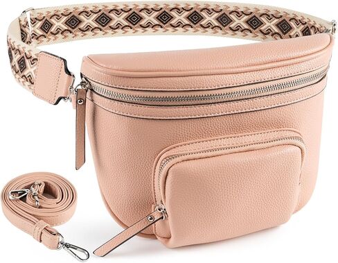 letech+ Crossbody Bags for Women Vegan Leather Purses Small Shoulder Handbags with Wide Strap,Waist Bag Travel Belt Bags for Women Men (Naked) in Saudi Arabia