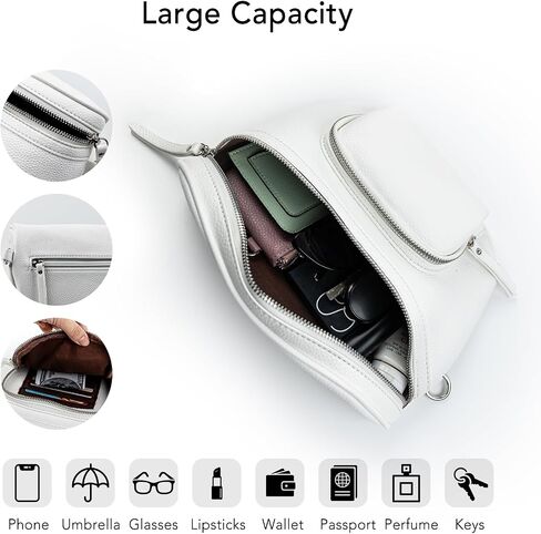 letech+ Crossbody Bags for Women Vegan Leather Purses Small Shoulder Handbags with Wide Strap,Waist Bag Travel Belt Bags for Women Men (Naked) in Saudi Arabia