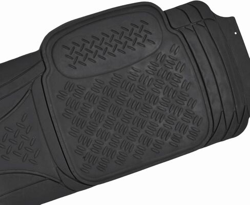 BDK Motor Trend WingRunner Complementary Rubber Rear Floor Mats Liners, All Weather Protection Universal Design for Trucks Cars Sedan SUV in Saudi Arabia