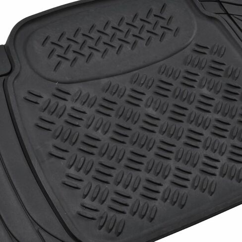BDK Motor Trend WingRunner Complementary Rubber Rear Floor Mats Liners, All Weather Protection Universal Design for Trucks Cars Sedan SUV in Saudi Arabia