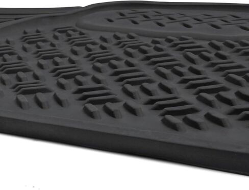 BDK Motor Trend WingRunner Complementary Rubber Rear Floor Mats Liners, All Weather Protection Universal Design for Trucks Cars Sedan SUV in Saudi Arabia