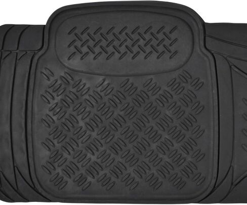 BDK Motor Trend WingRunner Complementary Rubber Rear Floor Mats Liners, All Weather Protection Universal Design for Trucks Cars Sedan SUV in Saudi Arabia