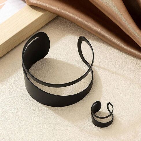 Gold Jewelry Set for Women Chunky Gold Rings Gold Bangle Bracelets for Women Gold Bangles Chunky Gold Bracelet Ring Set for Women in Kuwait