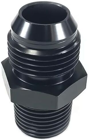 6AN ذكر مضيئة إلى 3/8 ''NPT ذكر وصلة أنابيب الخراطيم محول الاتحاد موصل الألومنيوم مستقيم الأسود بأكسيد in Kuwait