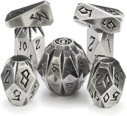 Dice DND Metal Polyhedral Dice Set, ZHOORQI Stonehenge Theme RPG Dice for Dungeons and Dragon, RPG Role Playing Table Game Cool Unique Dice Accessories（JS-Bronze） in Kuwait