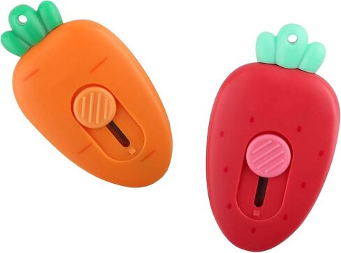 2Pcs Mini Box Cutter,Fridge Magnet,Mini Portable Utility Knive, Envelope Cutter, Package & Box Opener, Safe Blade Retracts Automatically,Right or Left Handed,Keychain Box Opener,Paper Cuts in Saudi Arabia