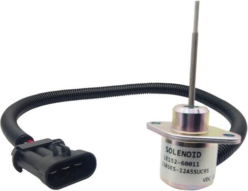 12 Volt Fuel Shut off Solenoid Valve 1503ES-12A5SUC9S 1E152-60011 SA-4298-T Compatible with Kubota V2203 Engine Shutdown Shutoff Stop in Saudi Arabia