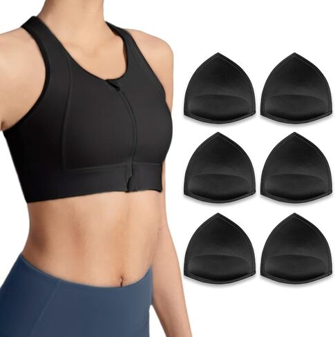 Removable Bra Pads Inserts for Sports Bra with a little Push Up Pack of 3 pairs in Saudi Arabia