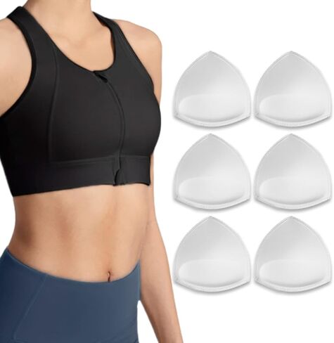 Removable Bra Pads Inserts for Sports Bra with a little Push Up Pack of 3 pairs in Saudi Arabia