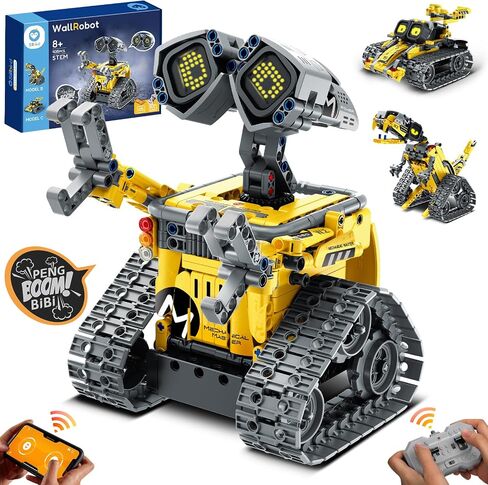 Sillbird STEM Robot Building Toys for Boys Ages 8-13, Remote & App-Controlled 5in1 Wall Robot Educational Coding Technic Set for Kids, Creative Gifts for Boys Girls Aged 8 9 10 11 12 13+ (435 Pieces) in Kuwait