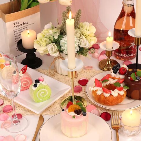 12 Pcs Candle Drip Protectors Bulk for Candlesticks Metal Candle Wax Catcher Plate Candle Bobeches Round Candle Rings for Tapers Candle Drip Guard for Wedding Holiday Party Dinner Church (12, White) in Kuwait